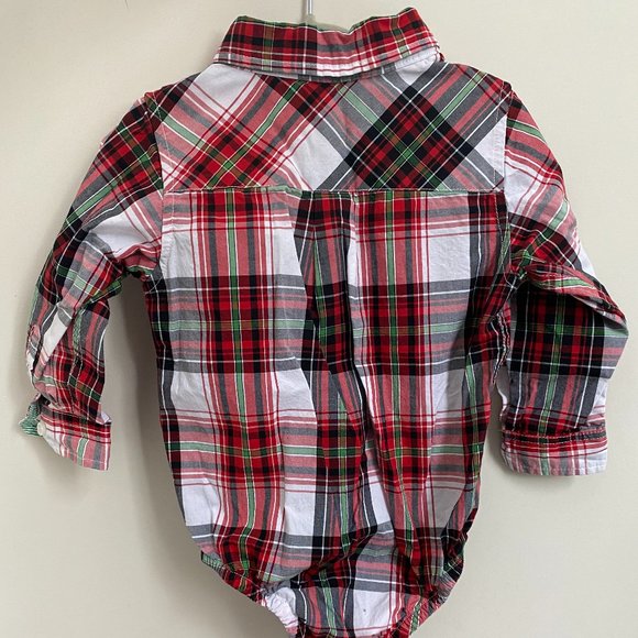 Andy & Evan Button-down Plaid Onesie - Size 18-24M - Picture 3 of 3